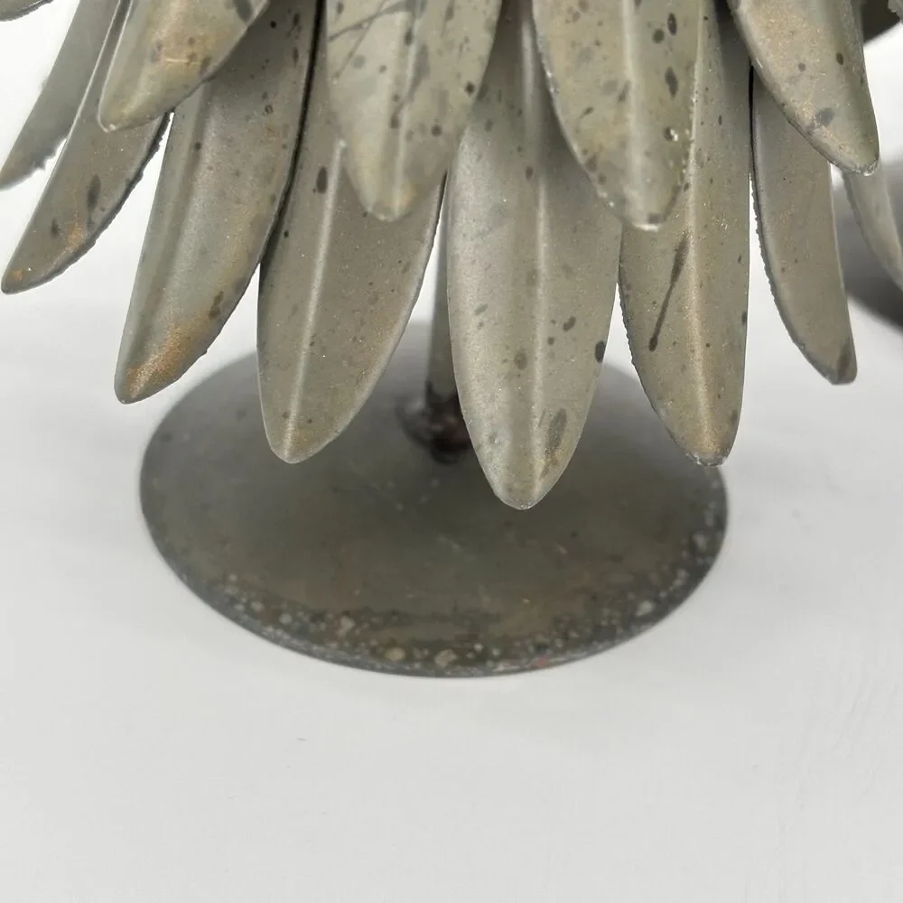 Set of 5 POTTERY BARN Galvanized Village Star Topped Trees Small & Large VTG